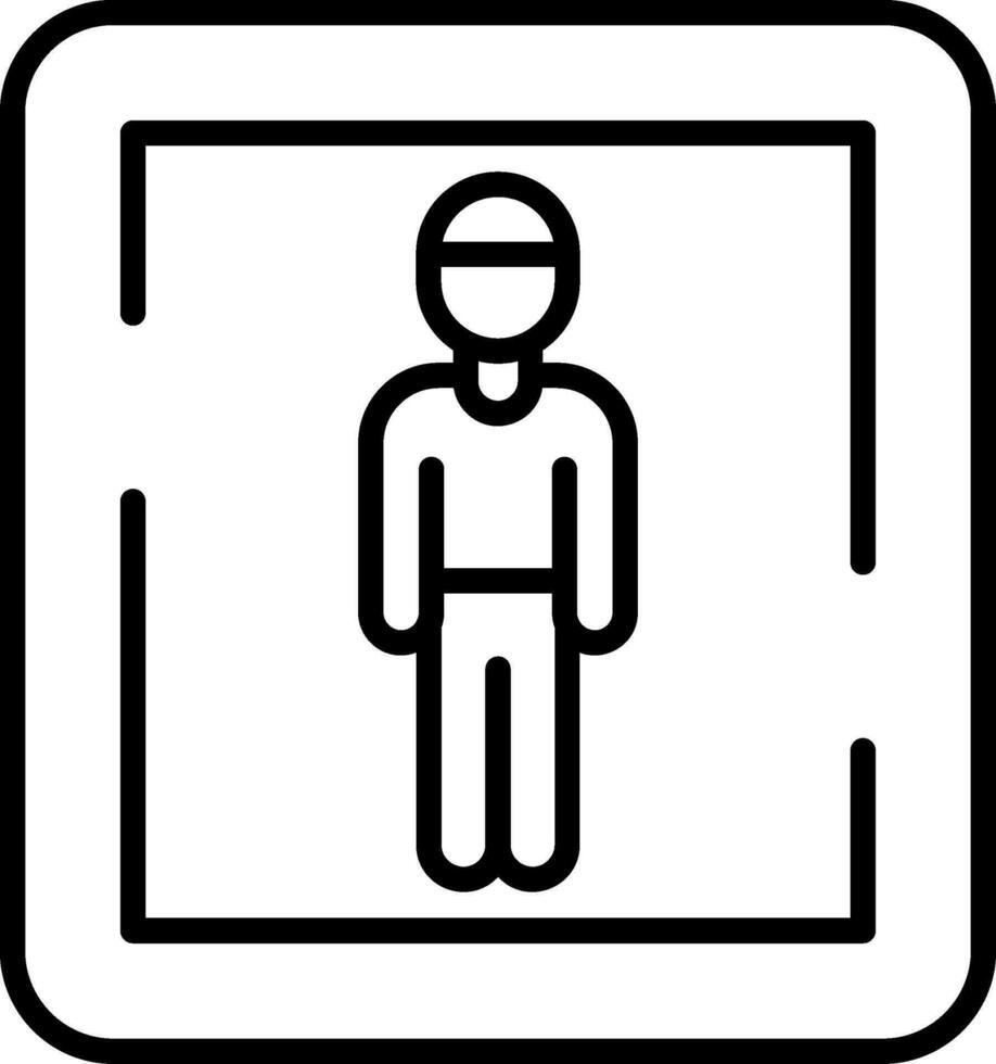 männlich Toilette Zeichen Vektor Symbol