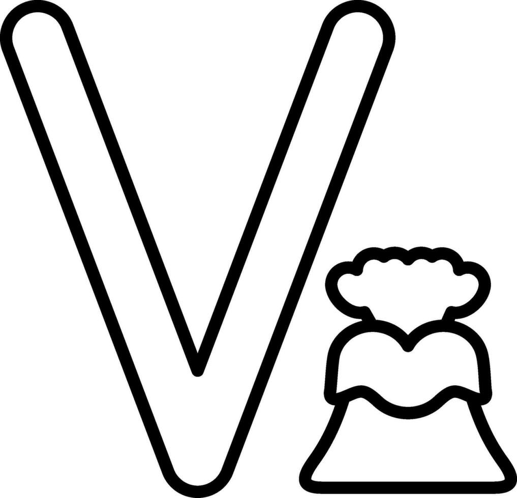 klein v Vektor Symbol