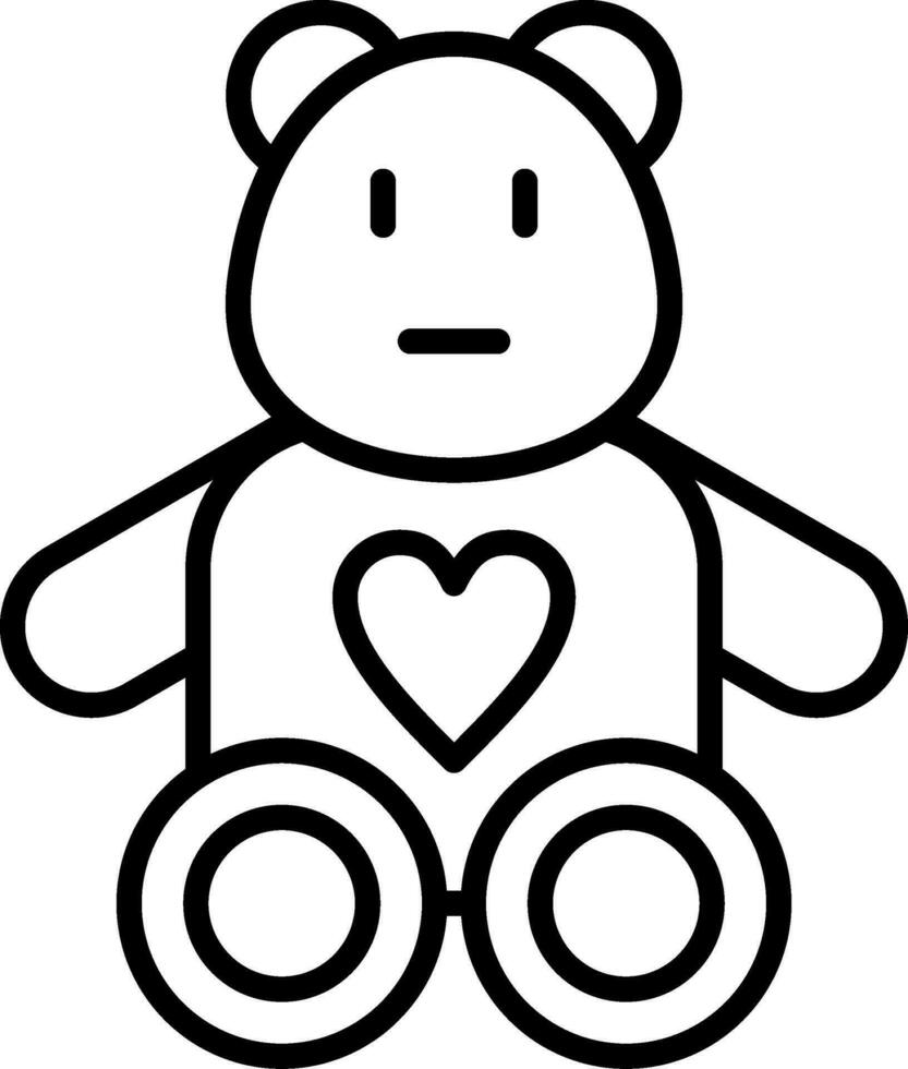 Teddybär-Vektor-Symbol vektor