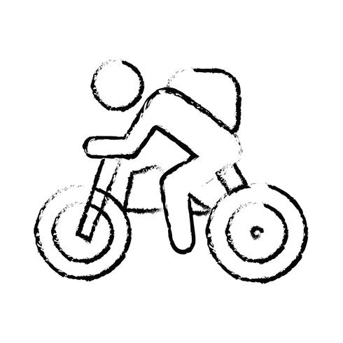 Symbol für Fahrradlinie vektor