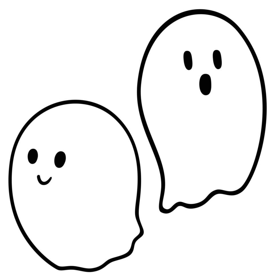 süß Halloween Geist Charakter zum Kinder. süß einfach Geist Boo zum Urlaub Dekoration vektor