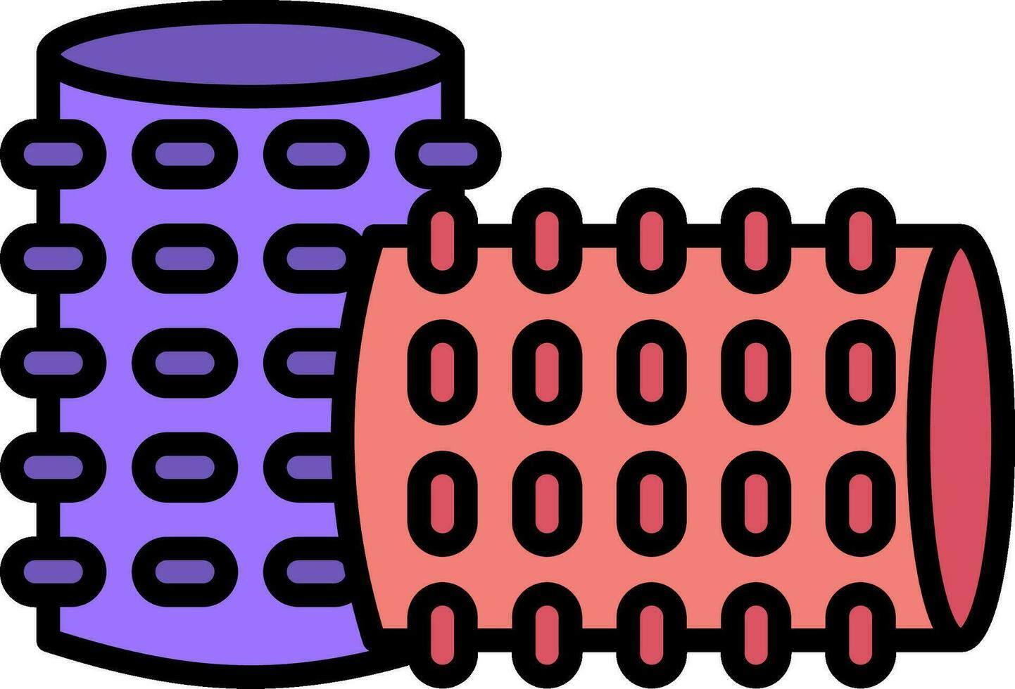 Symbol für Haarrollenvektor vektor