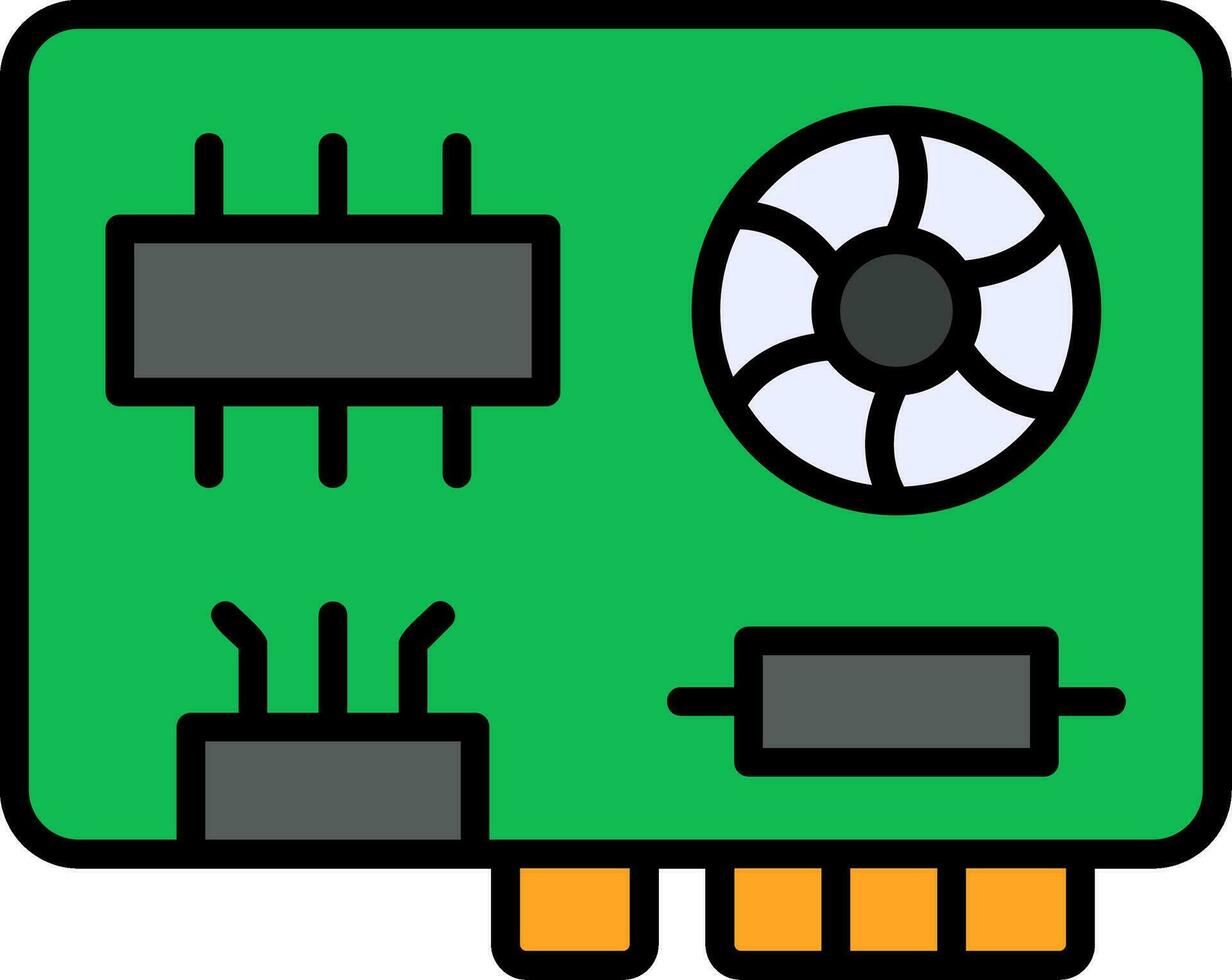 Motherboard-Vektorsymbol vektor