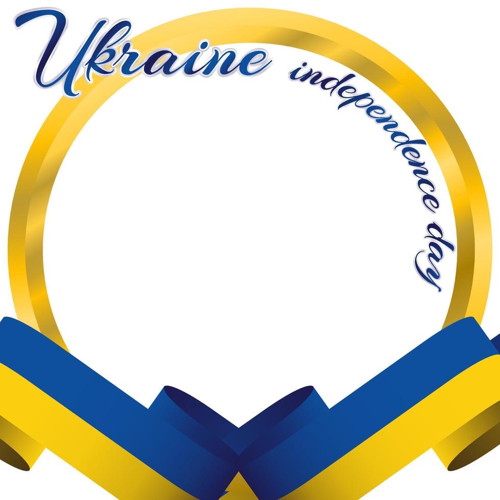 ukrainas självständighetsdag twibbon vektor