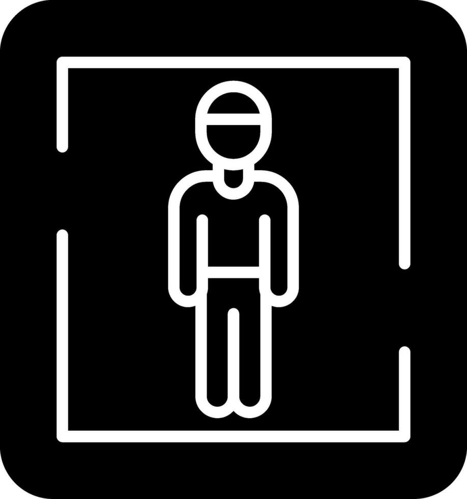 männlich Toilette Zeichen Vektor Symbol