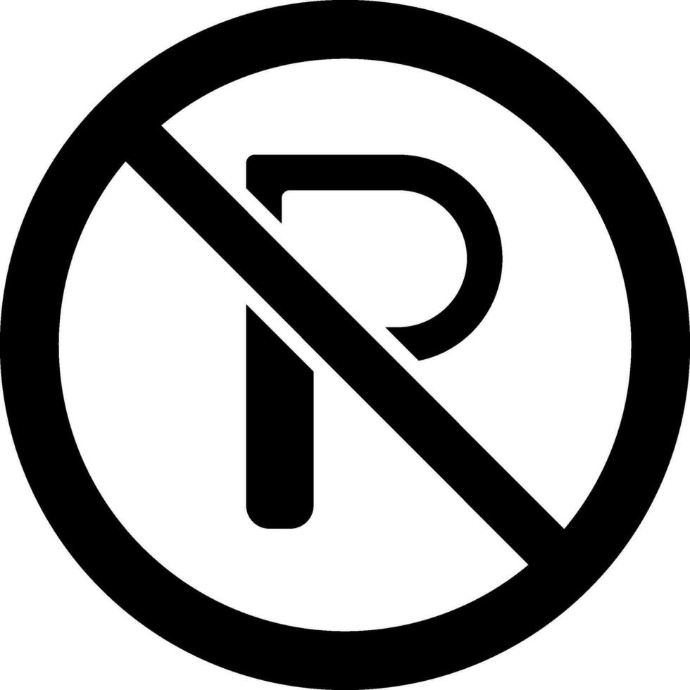 Nein Parkplatz Vektor Symbol
