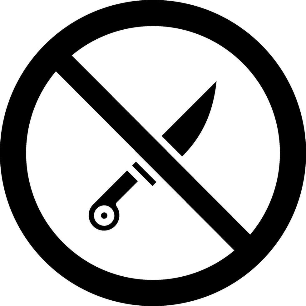 Nej kniv vektor ikon