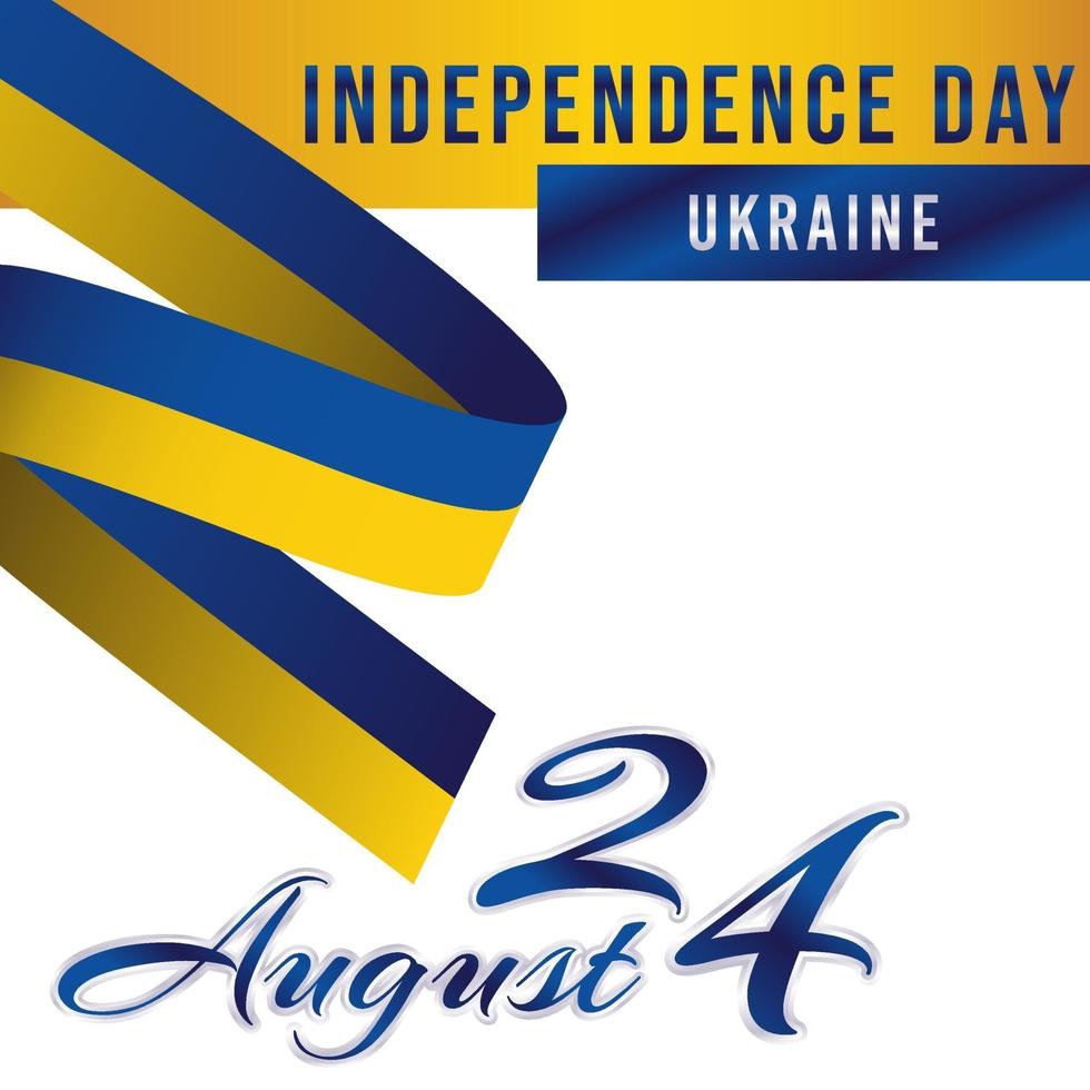 24. August. wehende fahnen ukraine unabhängigkeitstag vektor