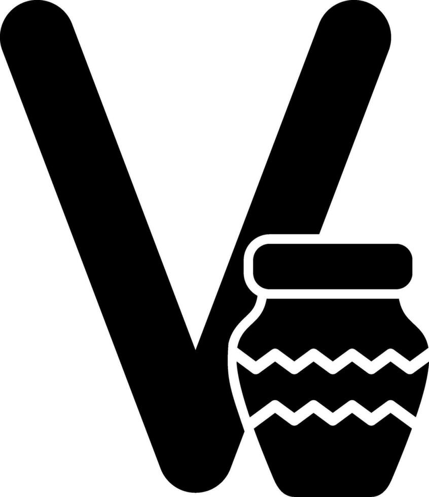 Hauptstadt v Vektor Symbol