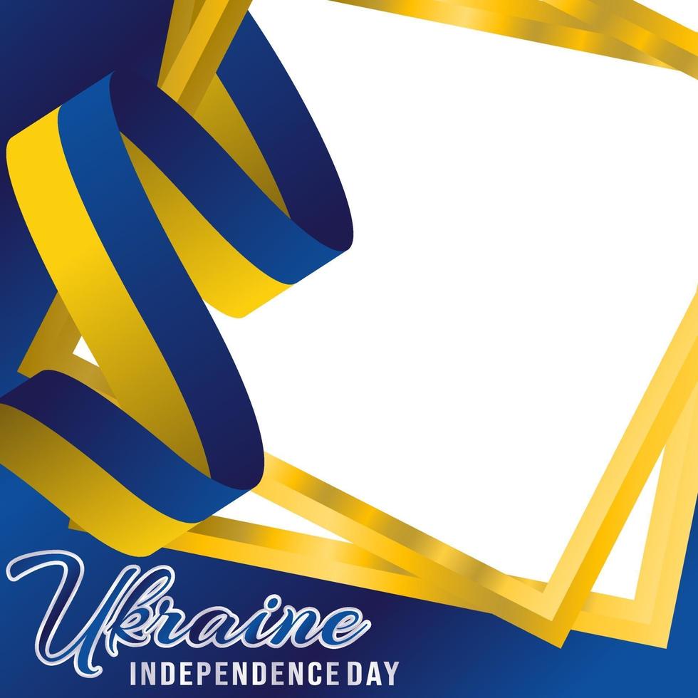 ukrainas självständighetsdag twibbon vektor