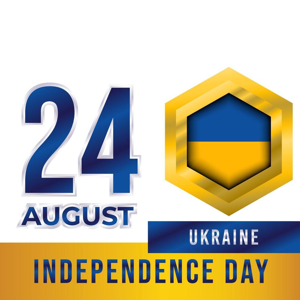 Ukrainas självständighetsdag den 24 augusti vektor