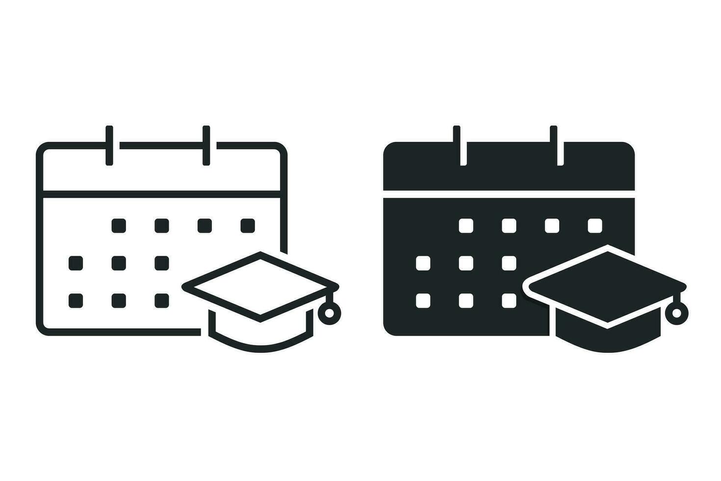 kalender skola gradering ikon. illustration vektor