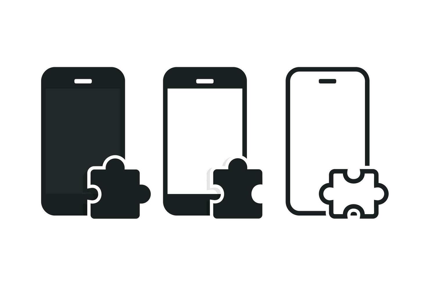 mobil telefon kontursåg ikon. illustration vektor