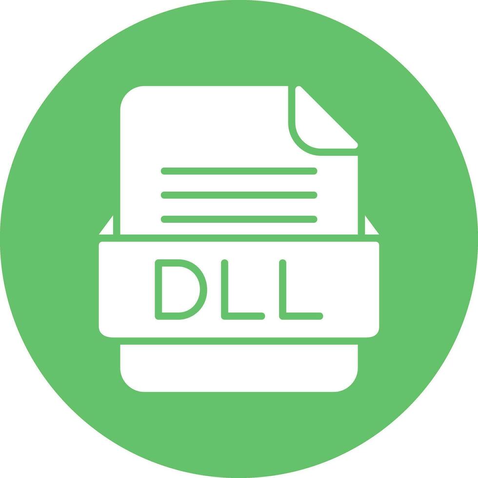 dll Datei Format Vektor Symbol