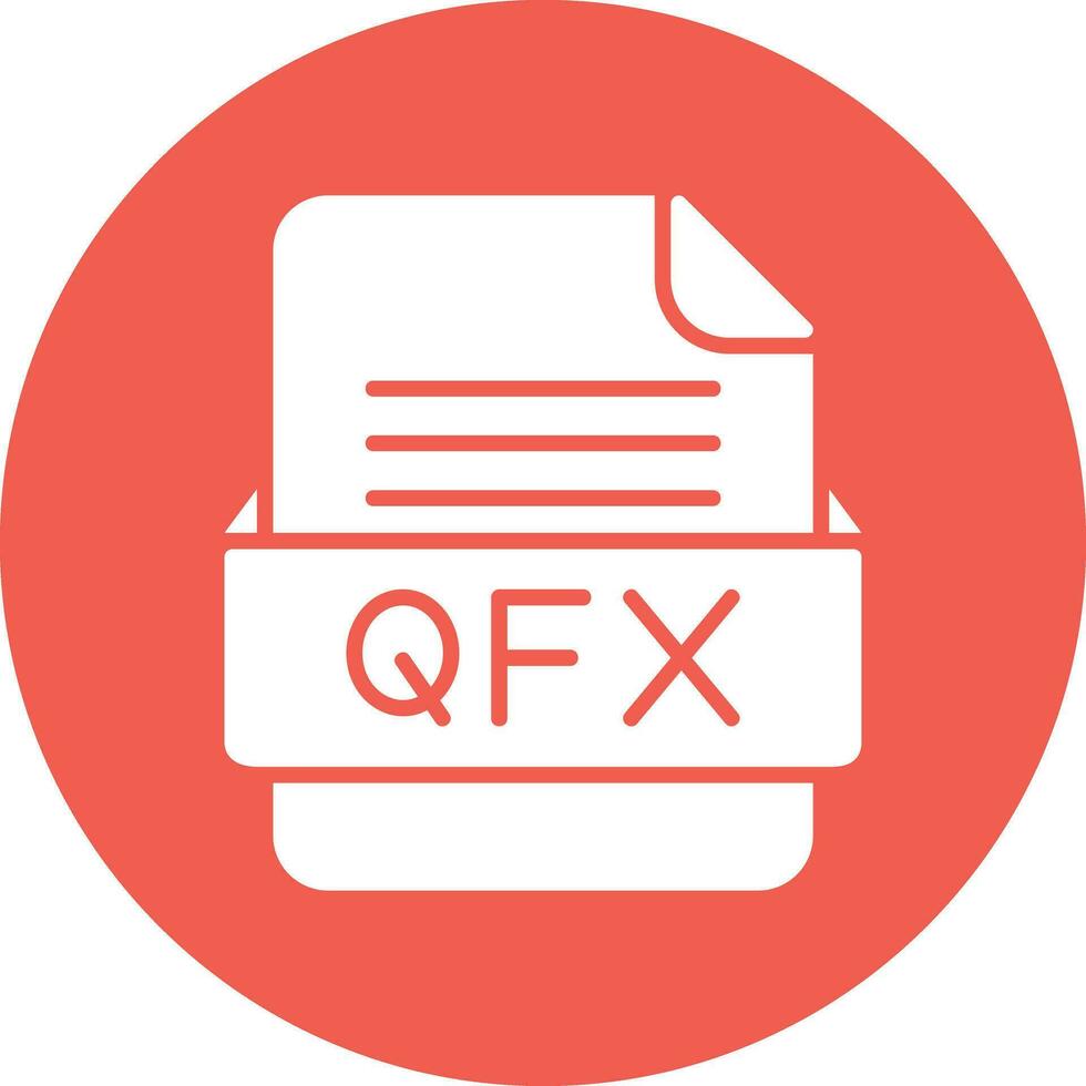 qfx fil formatera vektor ikon