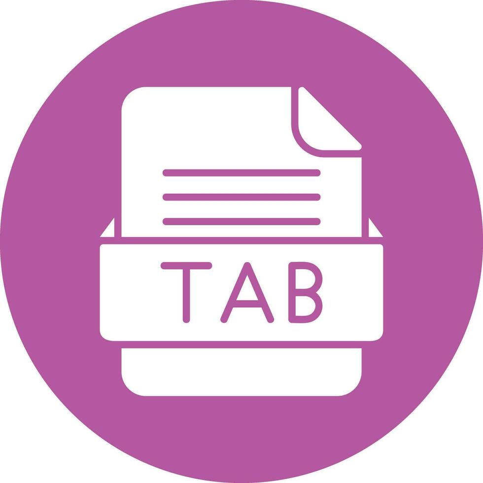 Tab Datei Format Vektor Symbol