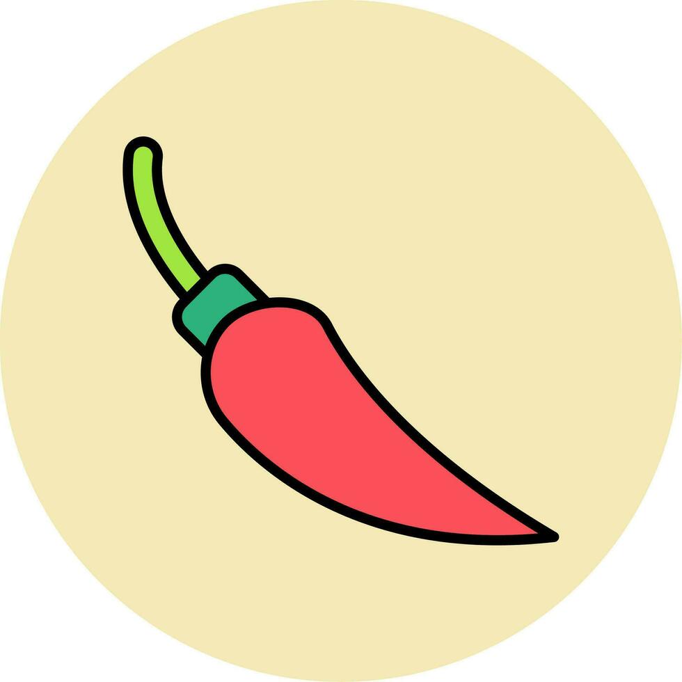 Chili Pfeffer Vektor Symbol