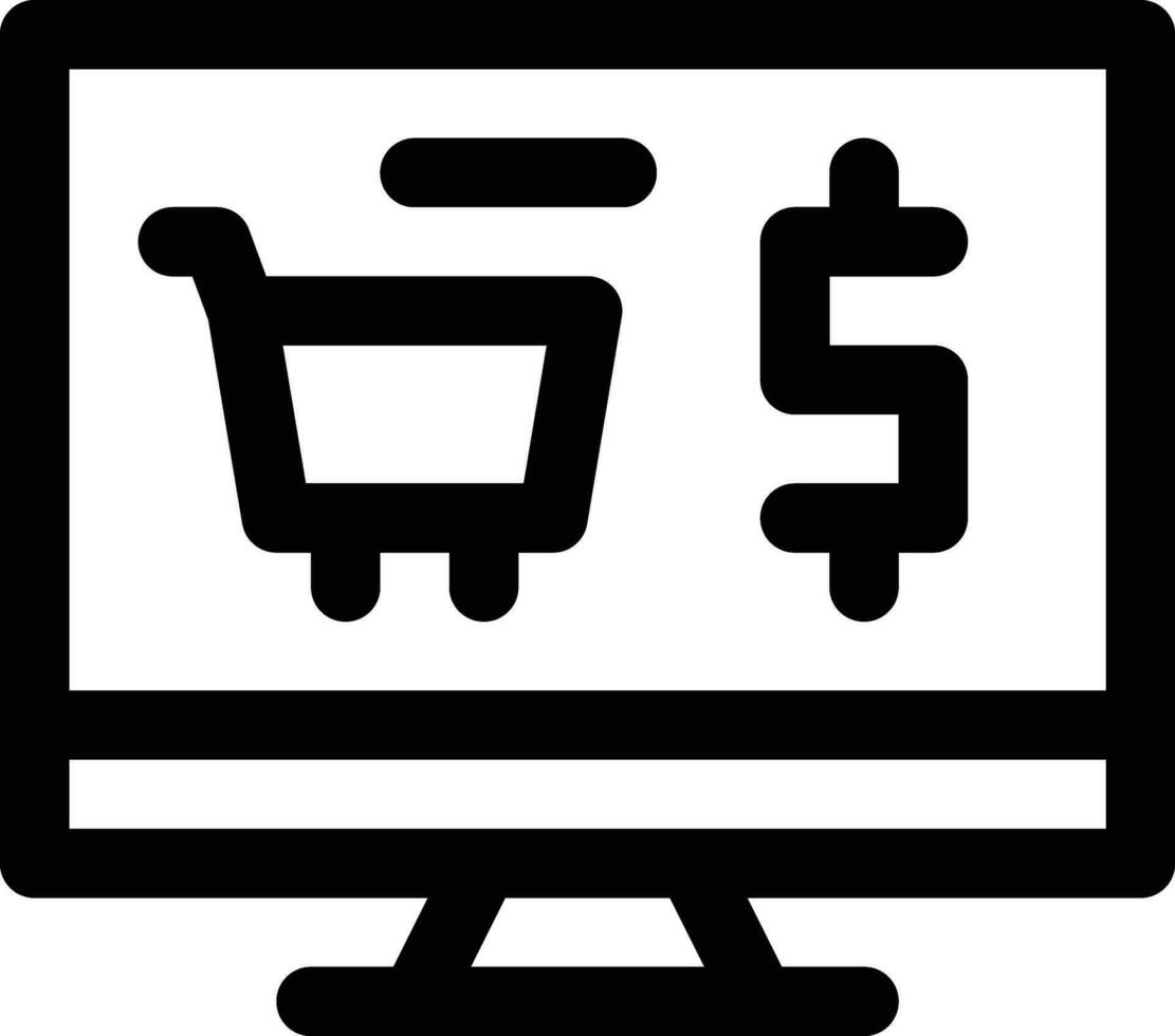 e-handel handla vektor ikon