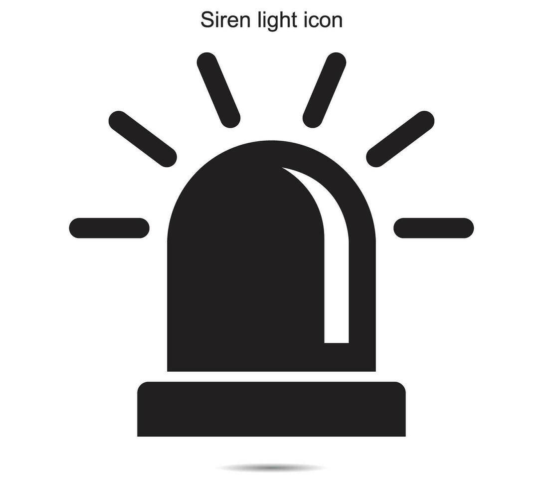 Sirene Licht Symbol, Vektor Illustration