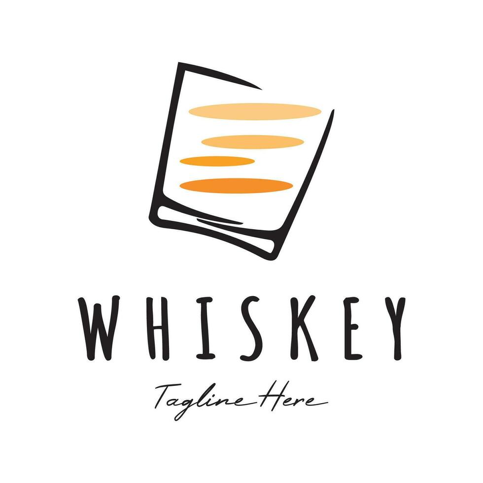 Jahrgang Prämie Whiskey Logo Etikette mit Glas oder Bier. zum Getränke, Riegel, Vereine, Cafés, Firmen. vektor