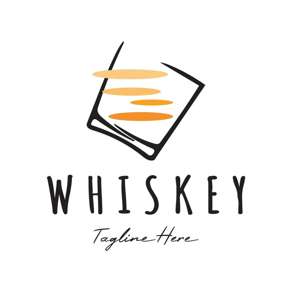 Jahrgang Prämie Whiskey Logo Etikette mit Glas oder Bier. zum Getränke, Riegel, Vereine, Cafés, Firmen. vektor