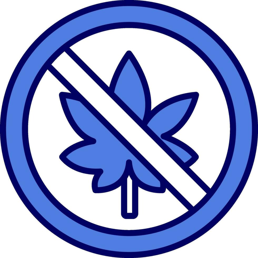 Nein Cannabis Vektor Symbol