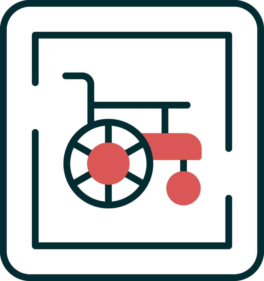 Rollstuhl Zeichen Vektor Symbol