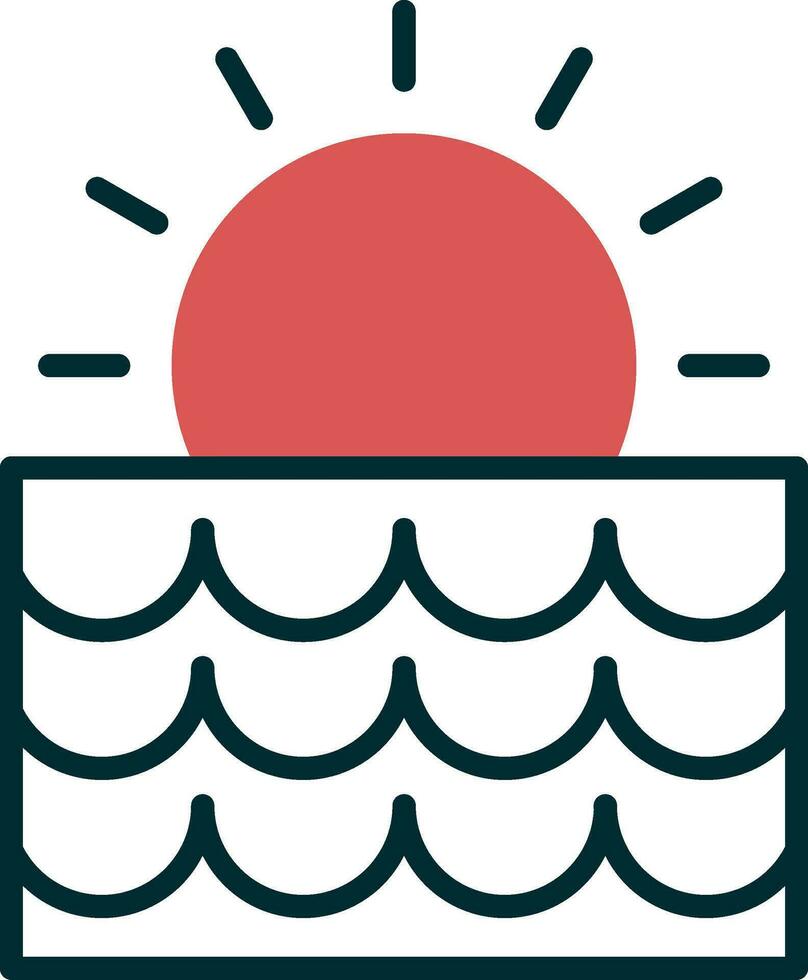 Sonnenaufgang-Vektor-Symbol vektor