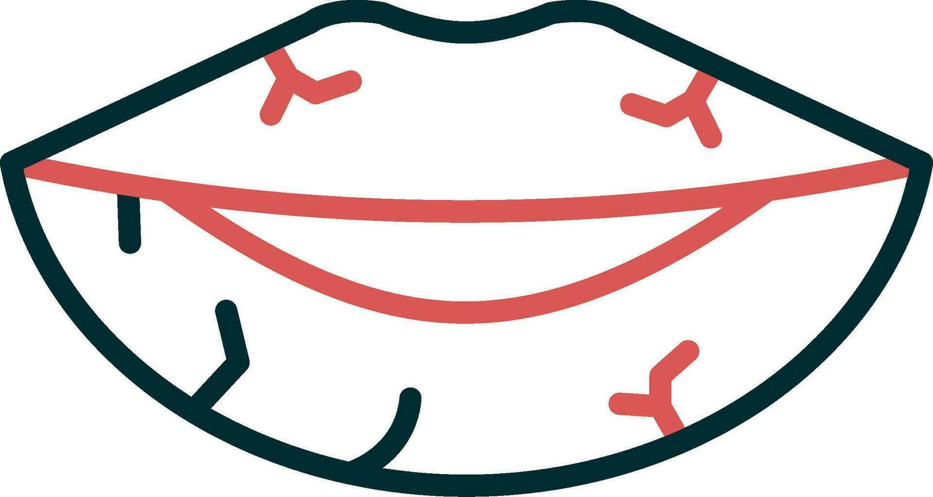 getrocknet Lippen Vektor Symbol