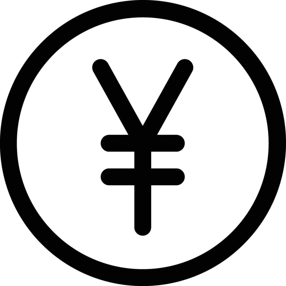 Yen-Währungsvektorsymbol vektor