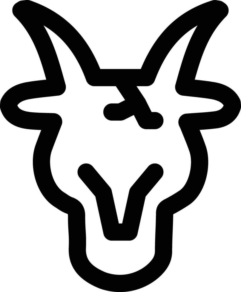 tjur skalle vektor ikon