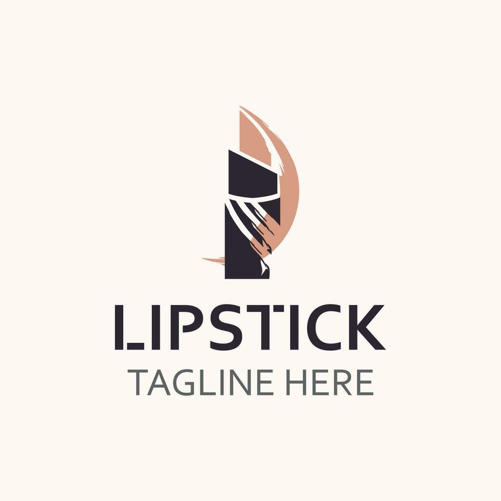 Lippenstift Logo Design zum bilden Mode Geschäft und Schönheit Vektor kosmetisch Design Vorlage