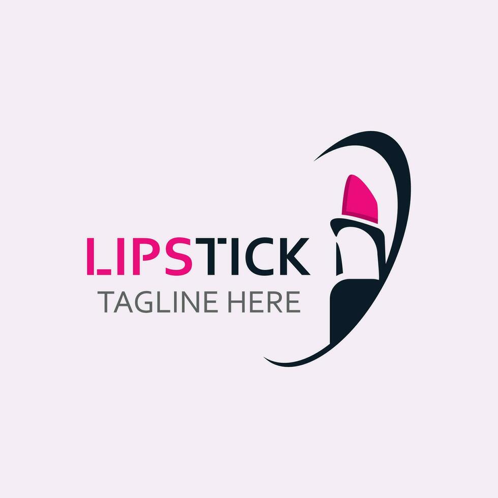 Lippenstift Logo Design zum bilden Mode Geschäft und Schönheit Vektor kosmetisch Design Vorlage