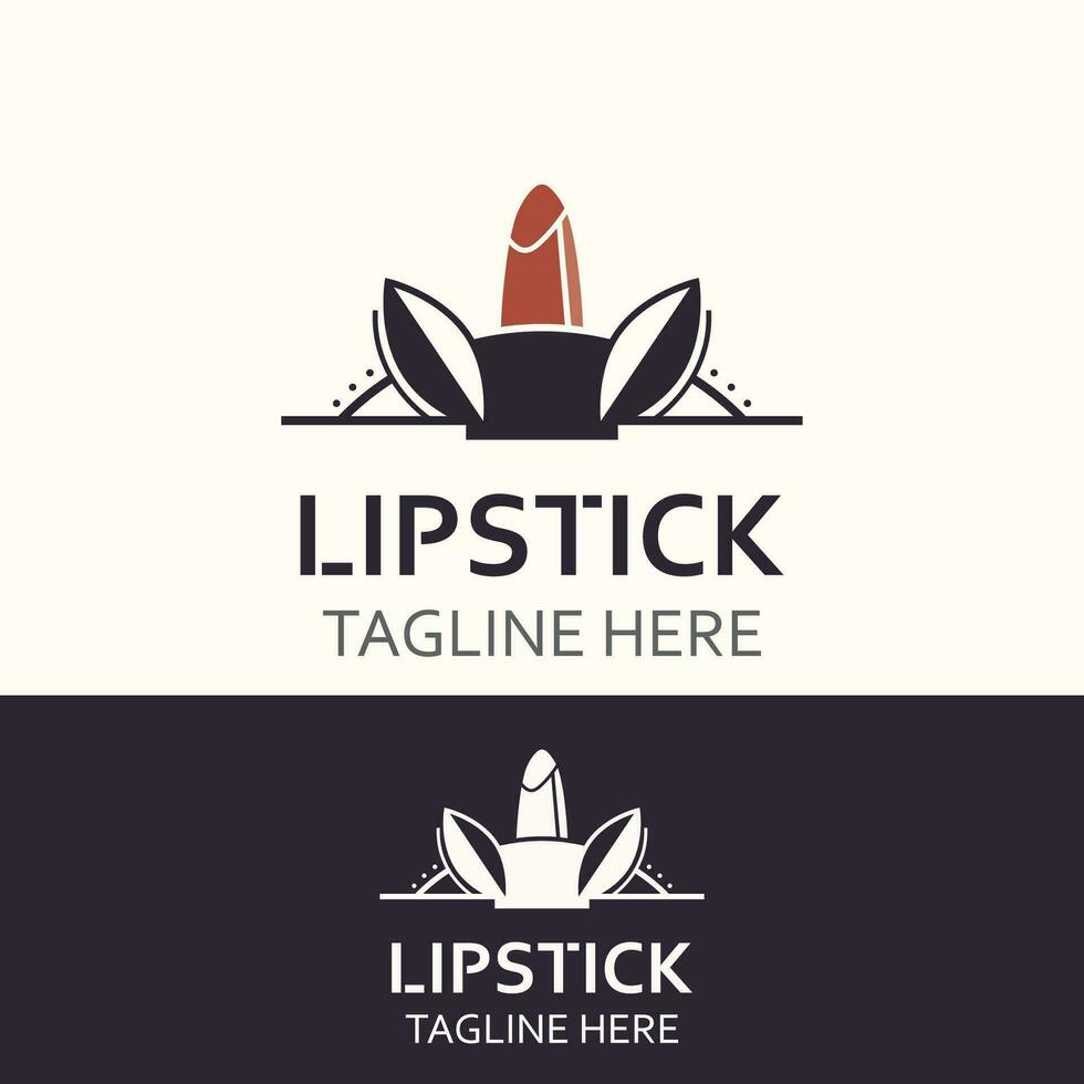 Lippenstift Logo Design zum bilden Mode Geschäft und Schönheit Vektor kosmetisch Design Vorlage