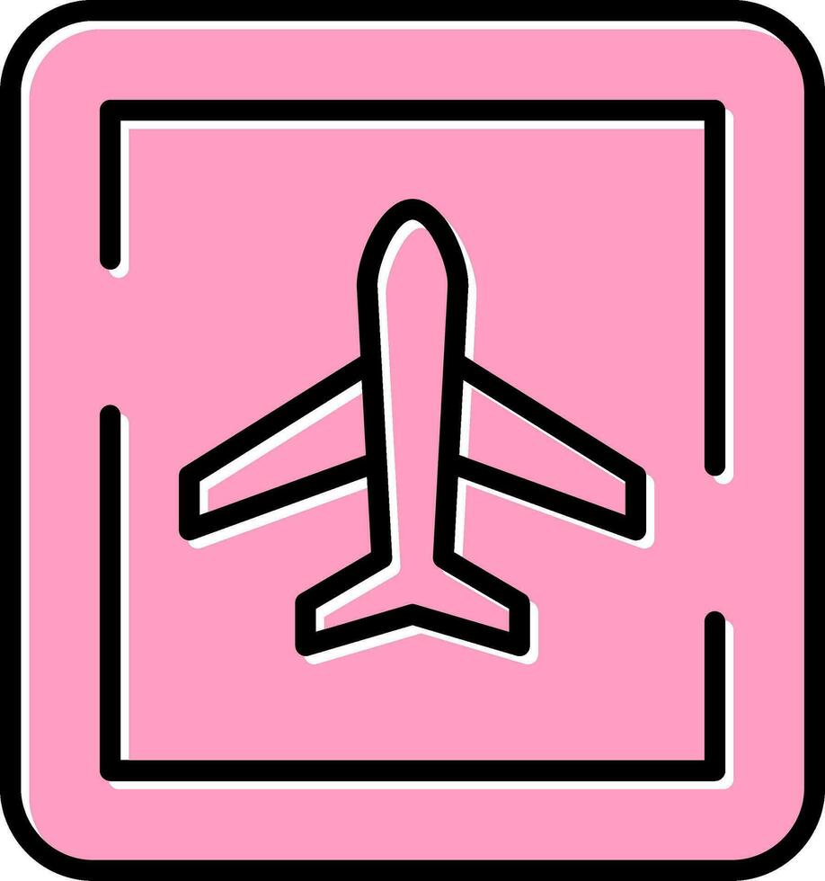 flygplats tecken vektor ikon