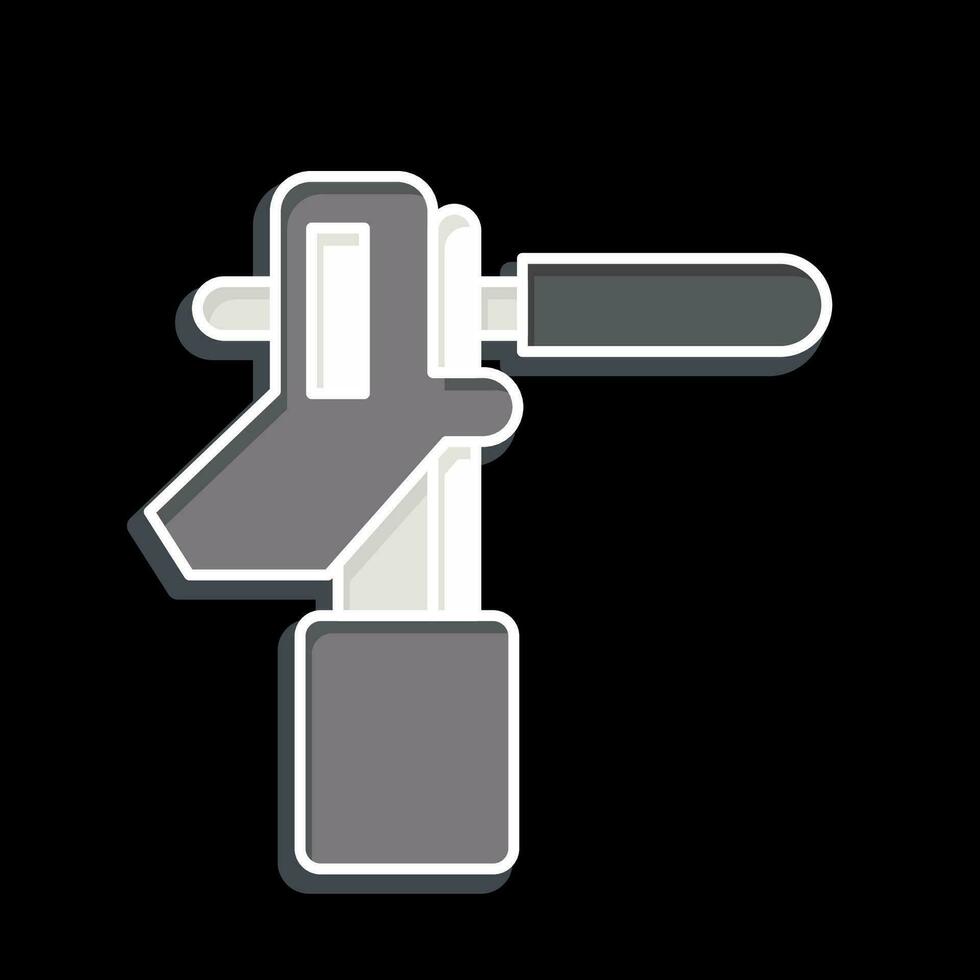 ikon elektrod hållare 3. relaterad till svetsare Utrustning symbol. glansig stil. enkel design redigerbar. enkel illustration vektor