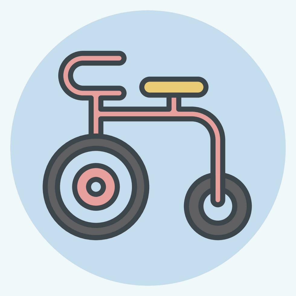 Symbol akrobatisch Fahrrad. verbunden zu Frankreich Symbol. Farbe Kamerad Stil. einfach Design editierbar. einfach Illustration vektor