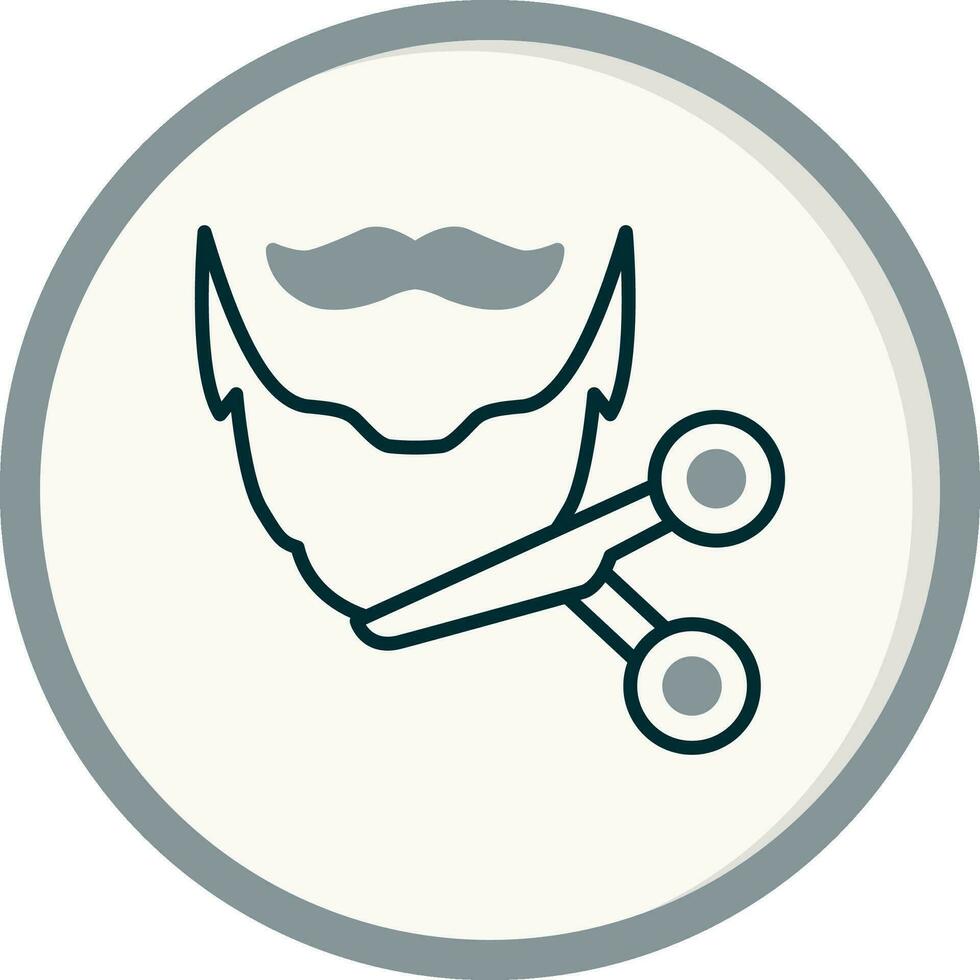 Vektorsymbol zum Trimmen des Bartes vektor