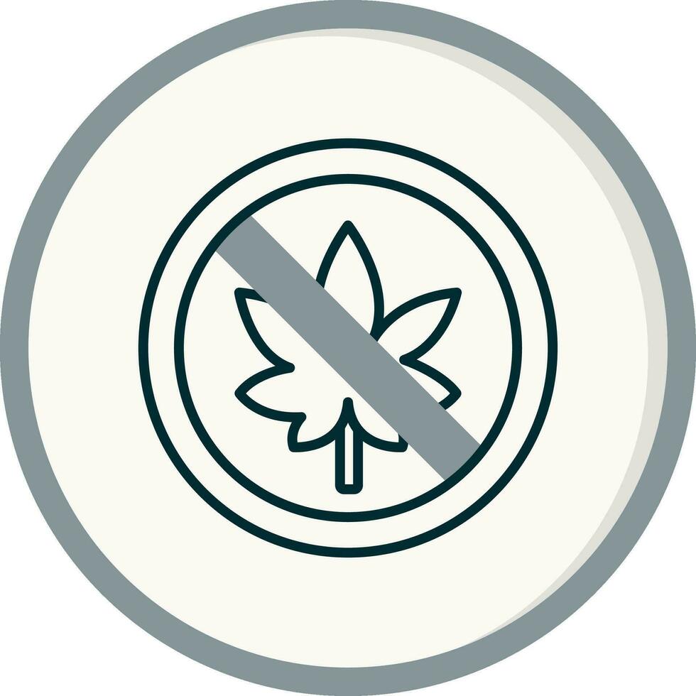 Nein Cannabis Vektor Symbol