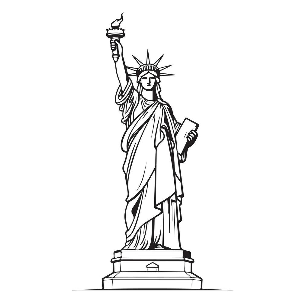 staty av frihet. ny york landmärke. amerikan symbol. vektor