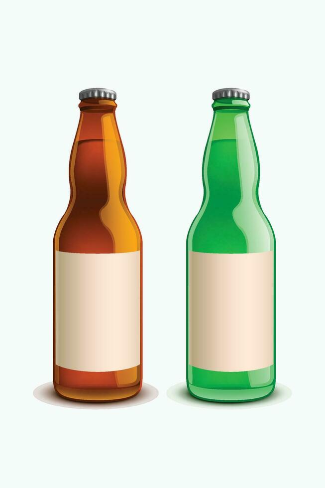 Paar Bier Flaschen vektor