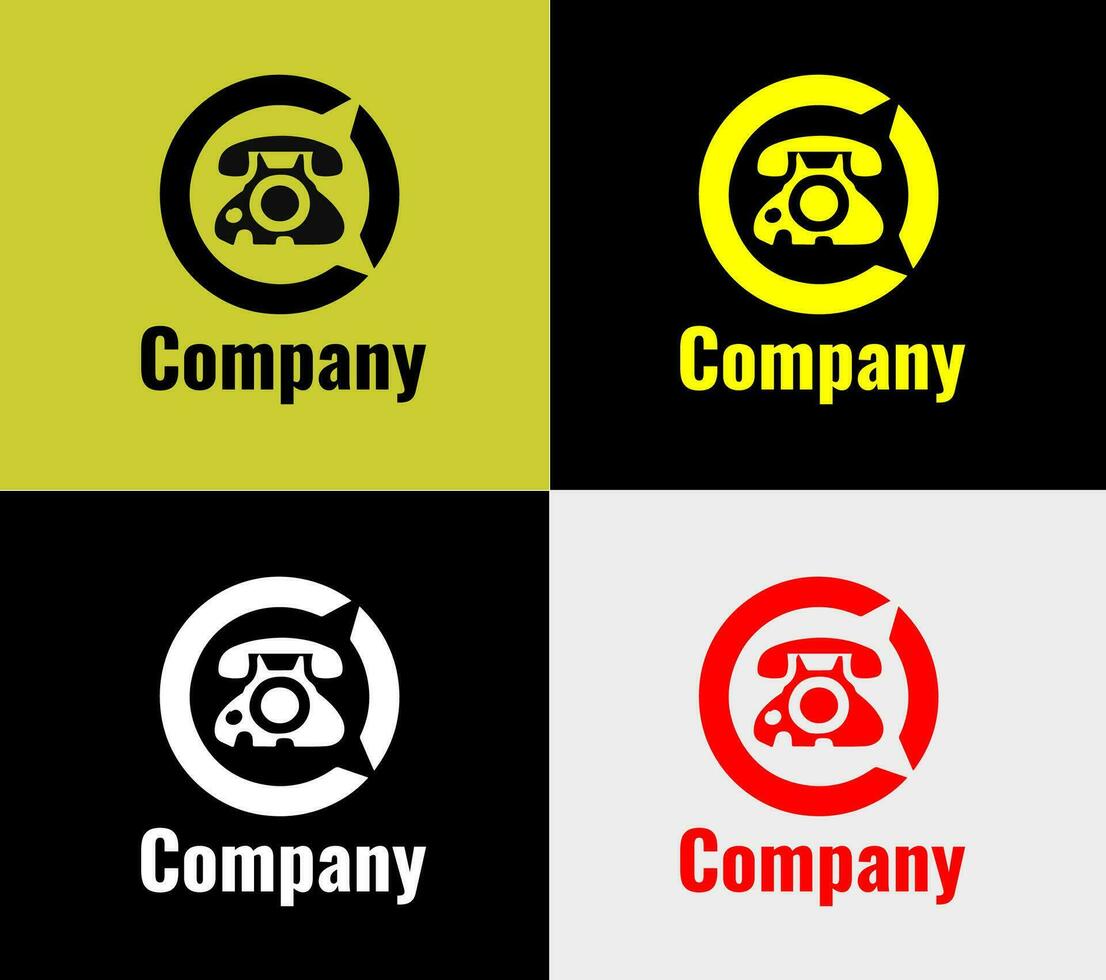 Telefon Logo, Elemente Farbe Variation abstrakt Symbol. modern Logo, Geschäft Vorlage. vektor