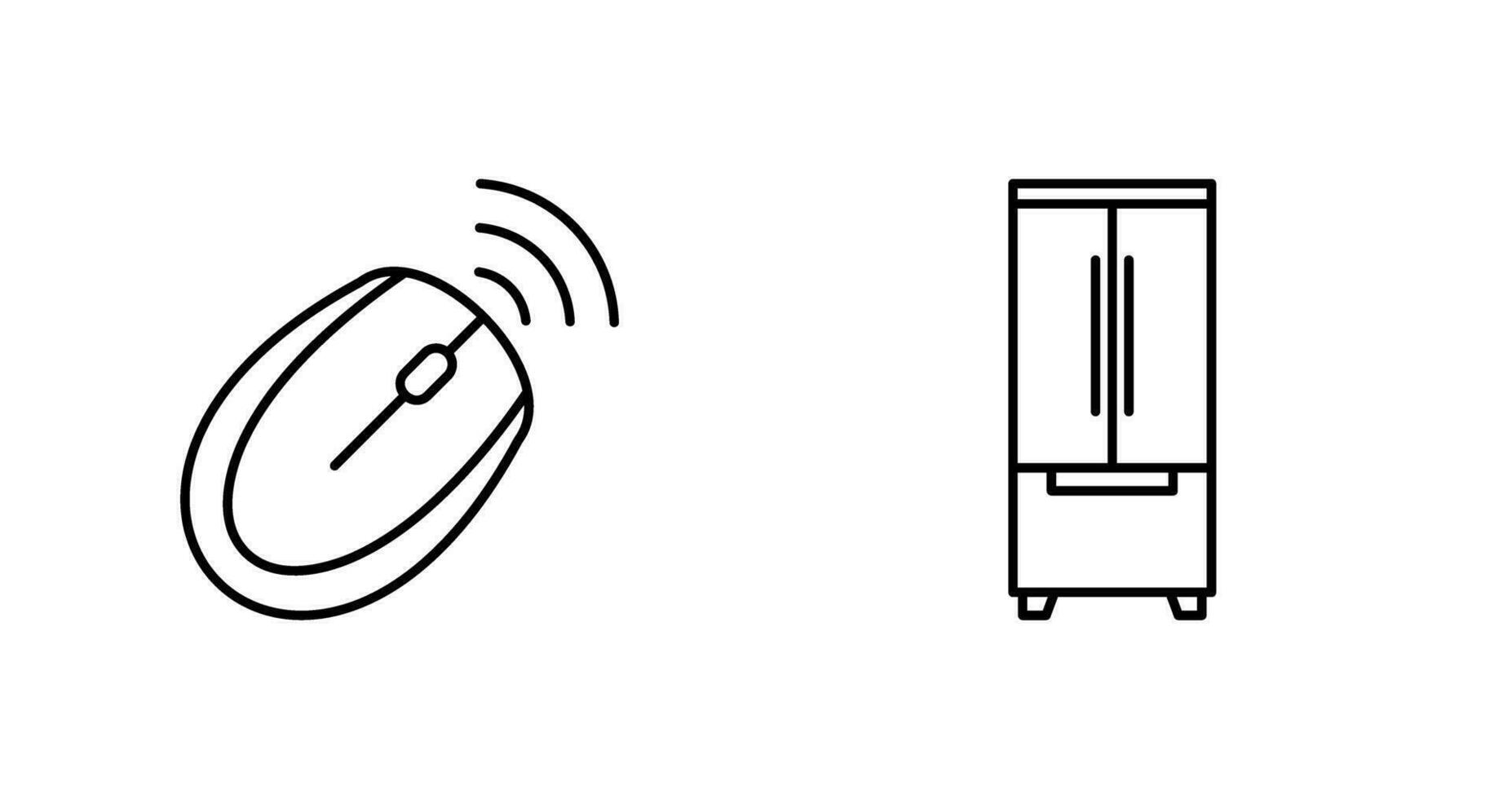 Maus und Kühlschrank Symbol vektor