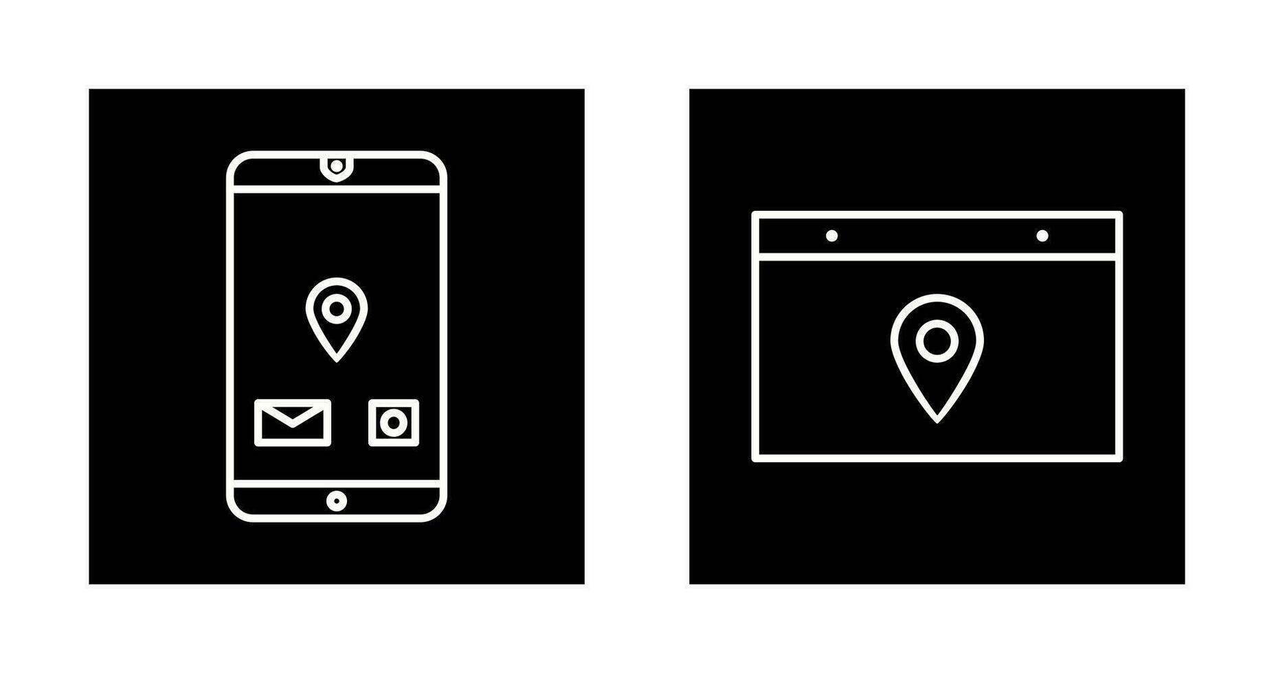mobil Ansökan och plats webb reklam ikon vektor
