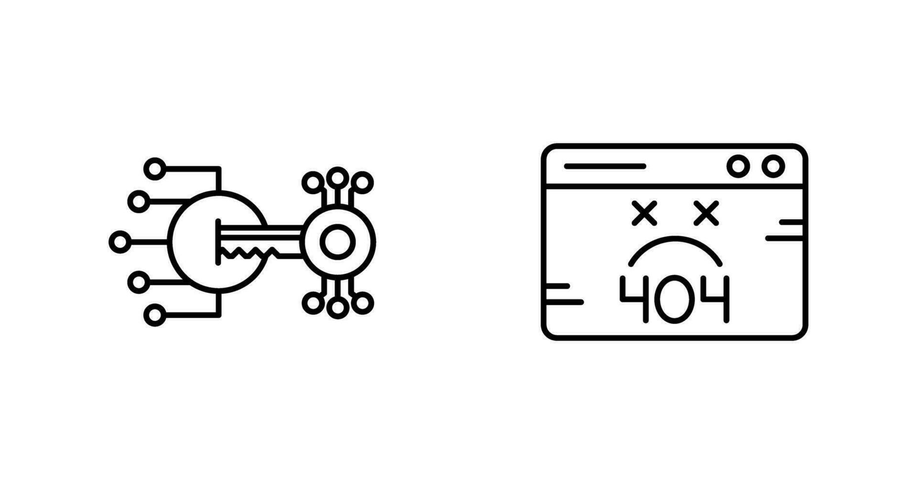 Verschlüsselung und 404 Error Symbol vektor