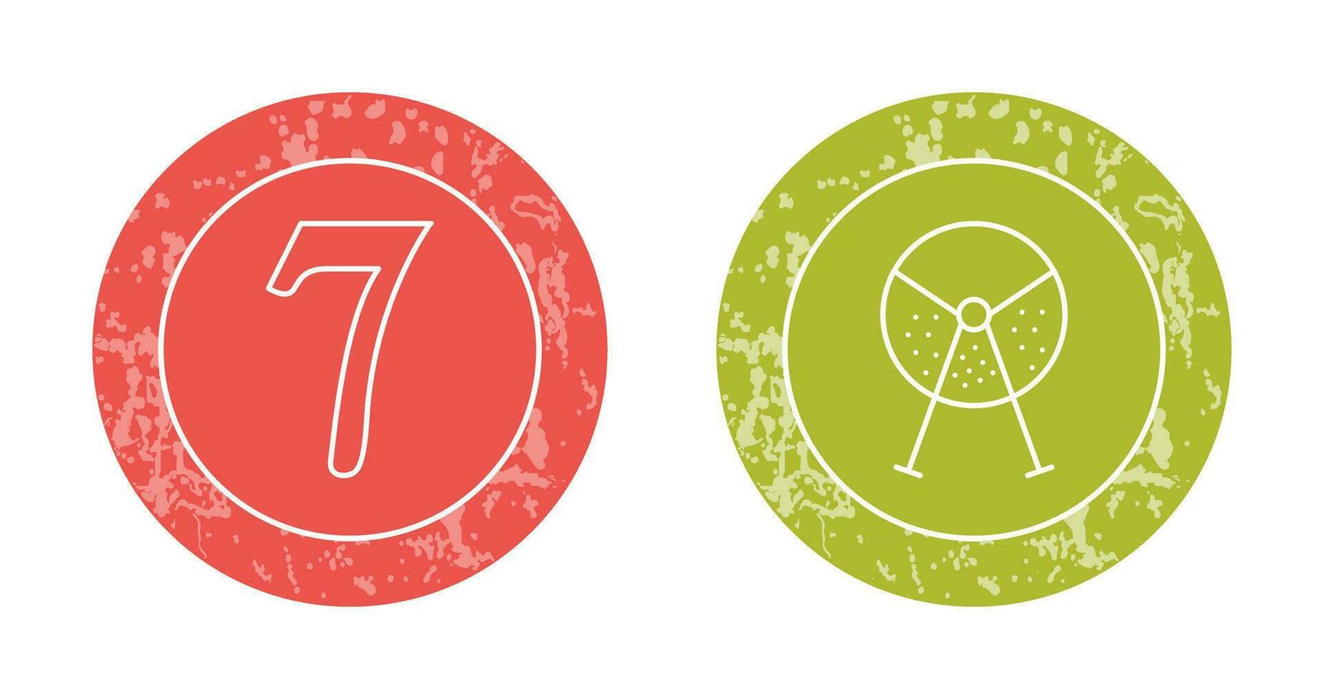 Nummer sieben und Lotterie Maschine Symbol vektor