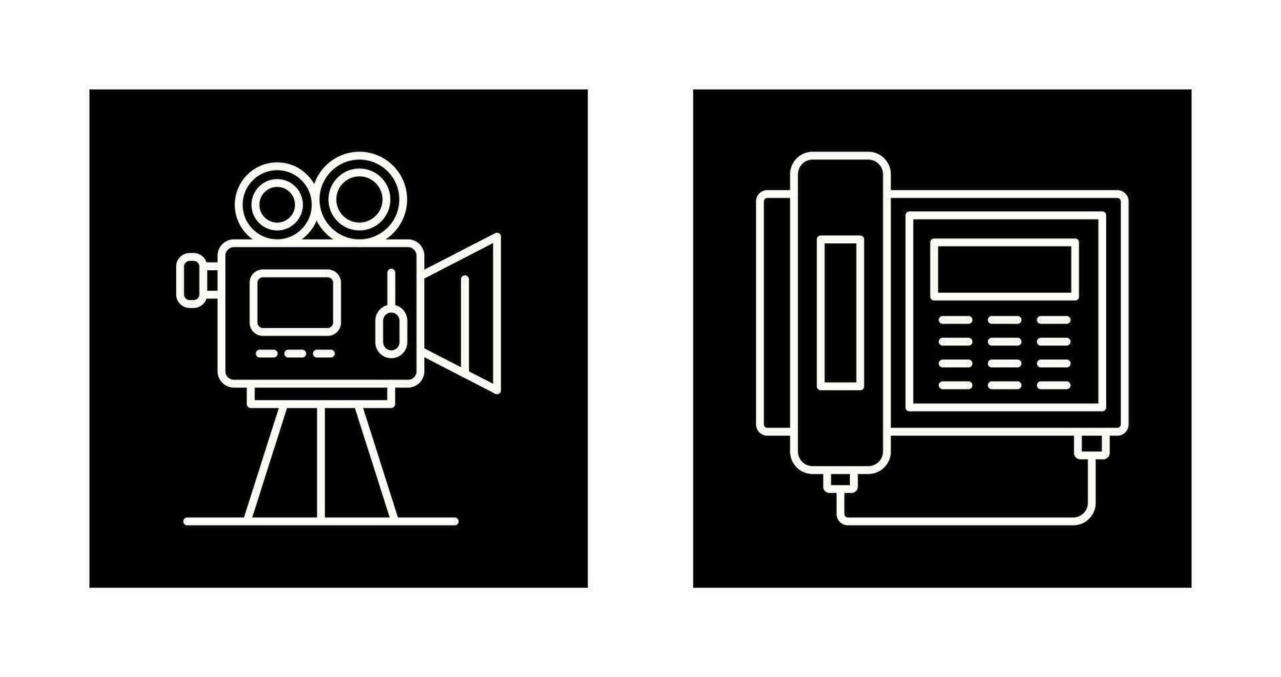 film kamera och telefon ikon vektor