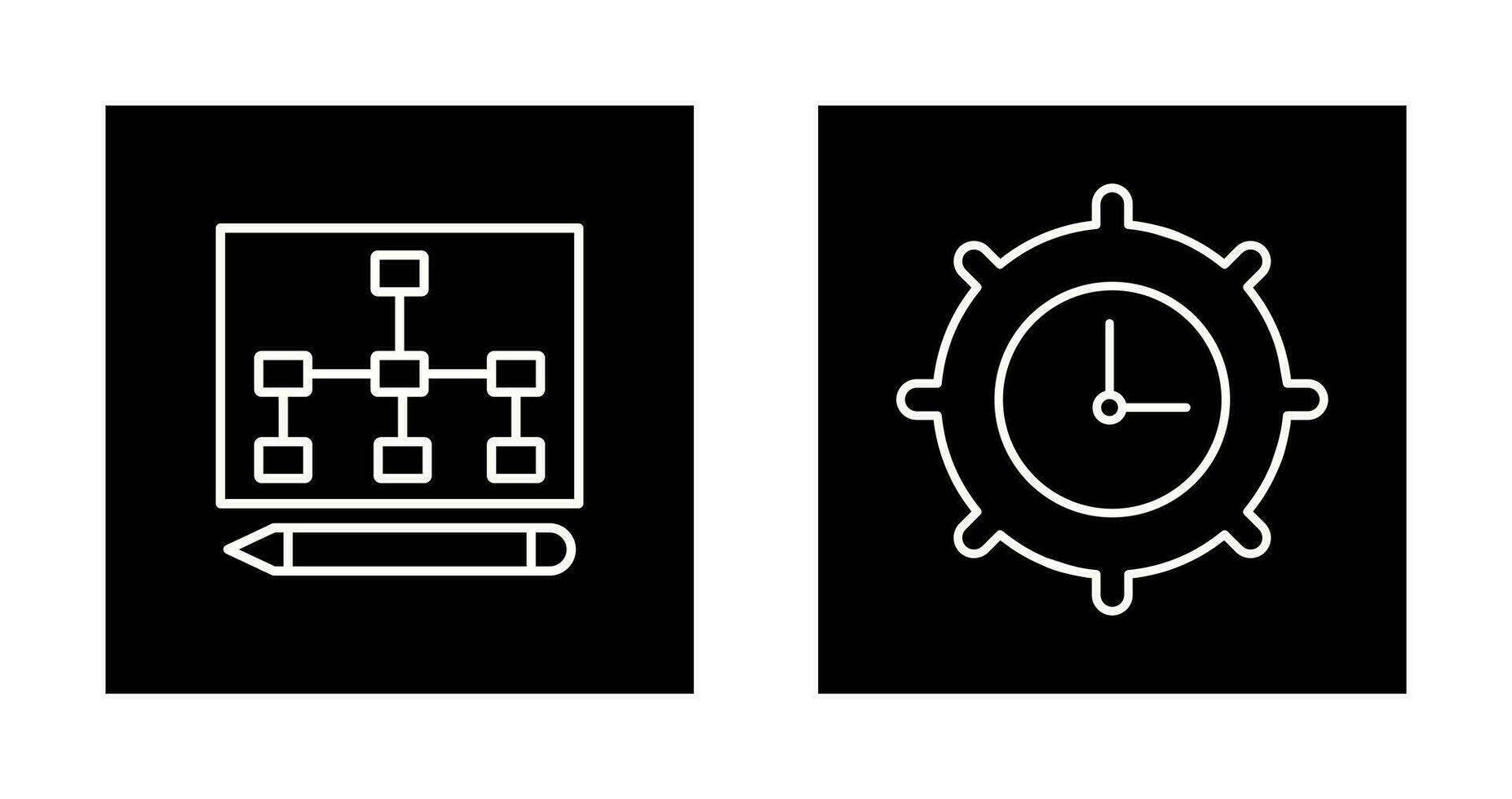 zeichnen Hierarchie und Zeit Rahmen Symbol vektor