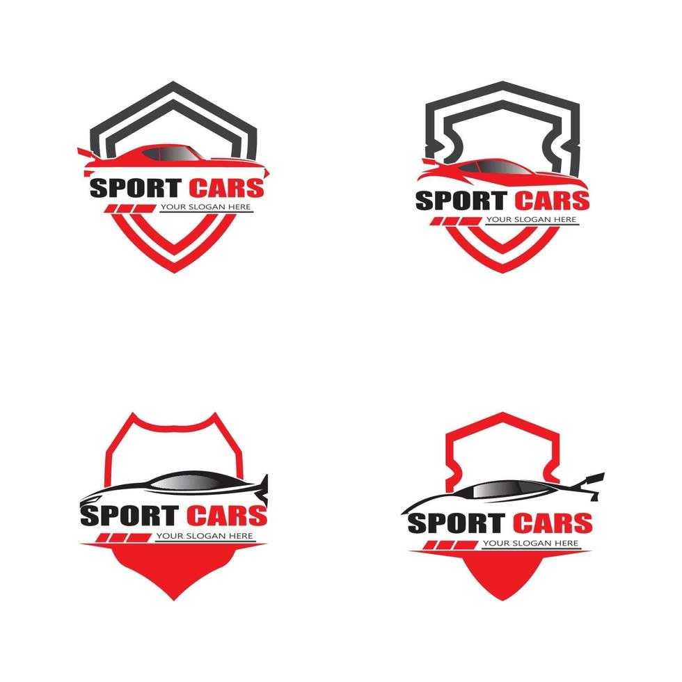 Sportwagen-Logo-Vorlagen-Design-Vektor - Vektor