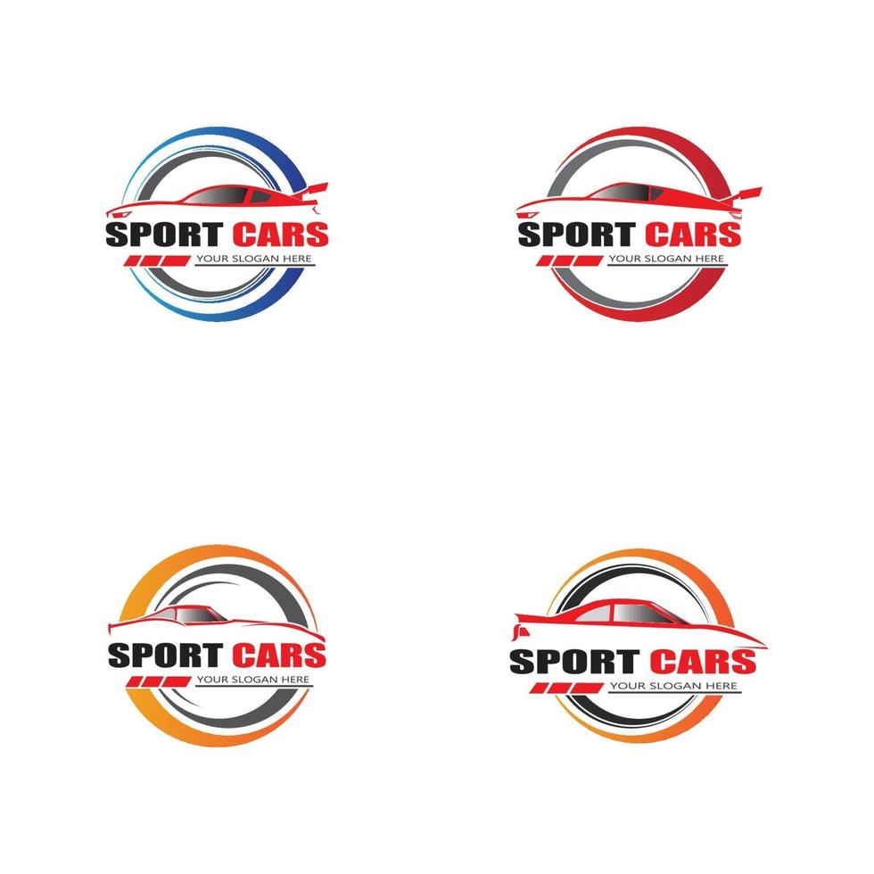 Sportwagen-Logo-Vorlagen-Design-Vektor - Vektor